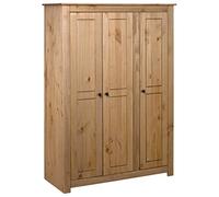 Festnight Armadio Vestiti Camera da Letto Moderno a 3 Ante Legno di Pino Panama Range,Armadio Camera da Letto 118x50x171,5 cm