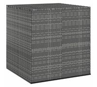 Festnight Baule da Esterno Box Giardino Baule da Giardino per Esterno Cassapanca Contenitore da Esterno Contenitore Giardino in Rattan PE 100x975x104 cm Grigio