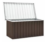 Festnight Baule da Esterno, Cassapanca Contenitore da Esterno, Baule Esterno Impermeabile, Marrone 129x67x65 cm