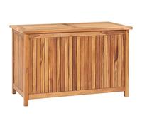 Festnight Baule da Giardino, Baule da Esterno, Baule da Giardino per Esterno, Contenitore da Esterno, 90x50x58 cm in Legno Massello di Teak