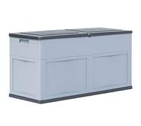 Festnight Baule da Giardino in Plastica 320 L Grigio/Antracite,Baule da Esterno in Plastica 320 L 119 x 46 x 60 cm