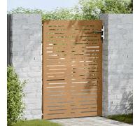 Festnight Cancelletto Giardino, Cancelletto Pedonale, Cancello Ferro Battuto, Cancelletto Esterno, Cancello da Giardino 85x150 cm Acciaio Corten Design Quadrato