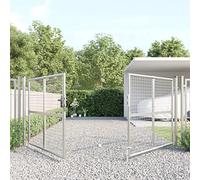 Festnight Cancelletto Giardino, Cancelletto Pedonale, Cancello Ferro Battuto, Cancelletto Esterno, Cancello da Giardino Rete Argento 300x175 cm Acciaio Zincato