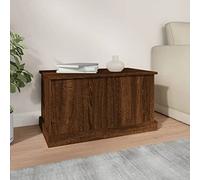 Festnight Cassapanca Contenitore da Interno in Legno Multistrato Rovere Marrone, Portaoggetti 70x40x38 cm