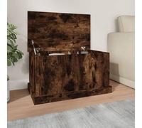 Festnight Contenitore, Baule da Esterno, Cassapanca Contenitore da Esterno, Cassapanca Contenitore, Rovere Fumo 70x40x38 cm Legno Multistrato