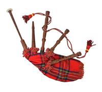 Festnight Cornamusa Scozzese Great Highland Stewart Tartan Rosso Regale, Cornamusa in Palissandro