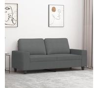 Festnight Divano 2 Posti, Divano Moderno, Divanetto 2 Posti, Divano Ufficio, Divanetto da Salotto per Soggiorno 140 cm in Tessuto Grigio Scuro