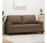 Festnight Divano a 2 Posti, Divano 2 Posti, Divano Due Posti, Divano Letto Matrimoniale, Divano 2 Posti Economico, Marrone 140 cm in Tessuto