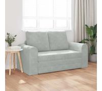 Festnight Divano Letto 2 Posti, Divano 2 Posti, Divano Letto Matrimoniale, Divano Letto Pieghevole, Divano Letto 2-in-1 in Velluto Grigio Chiaro 148x71x83 cm