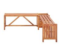 Festnight Panca Giardino Angolare e Fioriera per da Interno e Esterno Balcone 150x150x40cm Massello Acacia