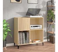 Festnight Porta Dischi Vinile, Armadietto Porta CD, Libreria per Soggiorno, Mobile da Ingresso, in Legno Multistrato Rovere Sonoma 84,5x38x89 cm