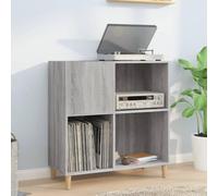 Festnight Porta Dischi Vinile, Armadietto Porta CD, Libreria per Soggiorno, Mobile da Ingresso, in Legno Multistrato Grigio Sonoma 84,5x38x89 cm