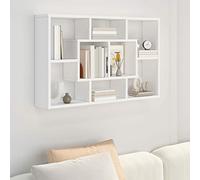 Festnight Scaffale da Parete, Mensole da Muro Design, Libreria Sospesa, in Legno Multistrato Bianco 85x16x52,5 cm