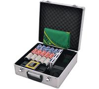 Festnight Set da Poker/Blackjack con 600 Chips/fiches in Vaglietta Alluminio