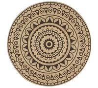 Festnight Tappeto da Salotto,Tappeto per Soggiorno,Tappeto Rotondo,Tappeto da Cucina,Tappeto Camera da Letto,Tappeto Decorativo Lavorato a Mano in Juta 90 cm/120 cm/150 cm