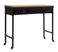 Festnight Tavolo Consolle con Cassetti e Ruote in MDF e Legno di Abete 100x33,5x80 cm da Salotto/Soggiorno/Ingresso