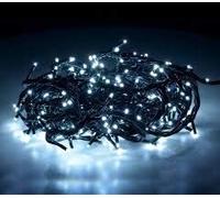 FESTONE 300 MINI LUCCIOLE LED LUCE BIANCA CHIARA, CON TRASFORMATORE 31V IP44, DA ESTERNO/INTERNO, LUNGHEZZA 14.95MT, CAVO ALIMENTAZIONE 5MT