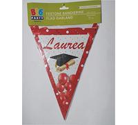 Festone BANDIERINE Laurea Prestige 300X 30 CM X 10 di Filo in CARTONCINO PATINATO Festa Party Striscione ADDOBBI