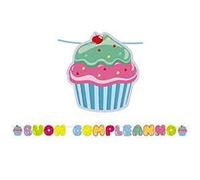 FESTONE BUON COMPLEANNO CUP CAKE ESTENSIBILE FINO A 6 MT