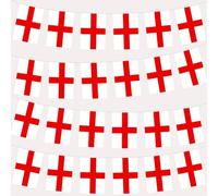 Festone con croce di San Giorgio e 30 bandierine per decorazioni Olimpiadi 2024, bandiera inglese per eventi sportivi, decorazione per il giorno di San Giorgio