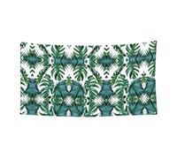 Festone con foglie di banane verdi stampate, decorazione festiva, per interni ed esterni, feste di compleanno, laurea