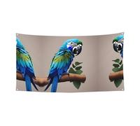 Festone con pappagallo blu che abbraccia 1 stampa multi-festività, decorazione da appendere per casa, cortile, per compleanno, Natale, Halloween