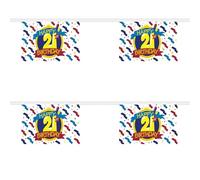 Festone con scritta "Happy 21st Birthday", 9 metri, 30 bandierine in poliestere FlagSuperstore