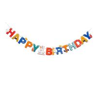 Festone con scritta "Happy Birthday", decorazione colorata per feste, compleanni, celebrazioni ed eventi
