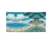 Festone con stampa di conchiglie sulla spiaggia, decorazioni per tutte le occasioni, per il Ringraziamento, feste di compleanno e molto altro ancora