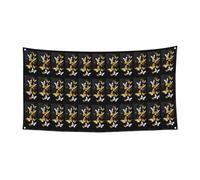 Festone decorativo con farfalle bianche e dorate, stampa nera, per tutte le occasioni, facile da appendere