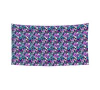 Festone decorativo con farfalle e fiori viola, per feste di compleanno, anniversario, matrimonio, per interni ed esterni