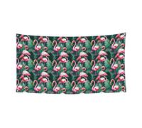 Festone decorativo con foglie di palma e fenicotteri con stampa di coppia festiva per tutte le occasioni Usare Reusabl facile da appendere