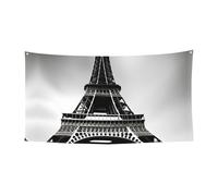 Festone decorativo con stampa Torre Eiffel di Parigi, per feste di compleanno, anniversario, matrimonio, da appendere all'interno ed all'esterno