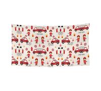 Festone decorativo per feste con scritta "Little Boys And Girls In Firefighters", con metallo, per interni ed esterni, con occhielli, 1 confezione