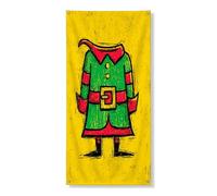 Festone decorativo per porta con fatina natalizia, fantasioso design colorato per la porta d'ingresso, per interni ed esterni, forniture per feste di vacanza, 91 x 182 cm