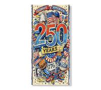 Festone decorativo per porta con scritta "Celebrate America", motivo patriottico a righe e stelle, decorazione per il 4 luglio, 91 x 183 cm