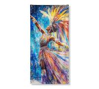 Festone decorativo per porta dello spirito di carnevale, vivace ballerina colorata decorazione per porta d'ingresso, per interni ed esterni, festival e vacanze, 91 x 182 cm