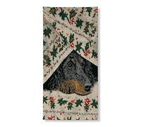 Festone decorativo per porta per cani, decorazione rustica per interni ed esterni, sfondo natalizio da appendere, 91 x 182 cm