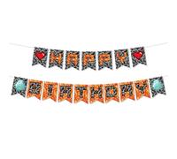 Festone di Buon Compleanno Pixel, Sfondo Preinfilato a Tema Gioco Minerario Decorazione da Parete per Bambini Ragazzi e Ragazze Accessori per Feste Casa e Porta