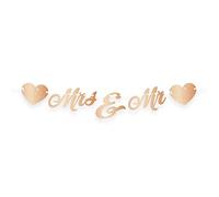 Festone di lettere per matrimonio rosè oro Just Married