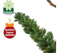 Festone di natale decorazione natalizia MIlton lunghezza 270 cm
