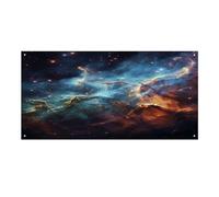 Festone durevole per festival, stampa dello spazio della galassia dell'universo, decorazione riutilizzabile perfetta per feste aziendali, grandi inaugurazioni e raduni