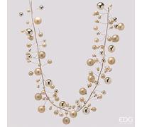 Festone EDG con 100 Palline Champagne H 180 cm