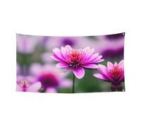 Festone festivo con fiori rosa e farfalle viola, 1 stampa, per compleanno, anniversario, matrimonio, vacanze e azioni stagionali