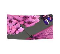 Festone festivo con stampa di farfalle e fiori per compleanni, anniversari, vacanze di nozze e azioni stagionali