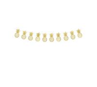 Festone Ghirlanda Ananas Oro per Feste a Tema Tropicale Hawaii