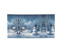 Festone invernale con stampa pupazzo di neve, decorazioni per tutte le occasioni, per il Ringraziamento, feste di compleanno e molto altro ancora