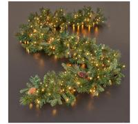 Festone Natalizio Pino con Pigne e 300 LED: Altezza 270 cm, Verde