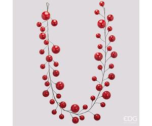 Festone Pallemix EDG 47 Palline Rosse L 280 cm