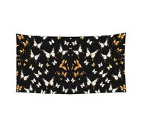 Festone per feste di Halloween, con farfalle bianche e dorate, decorazione per esterni, per recinzioni, portico, giardino, vacanze, decorazione da appendere